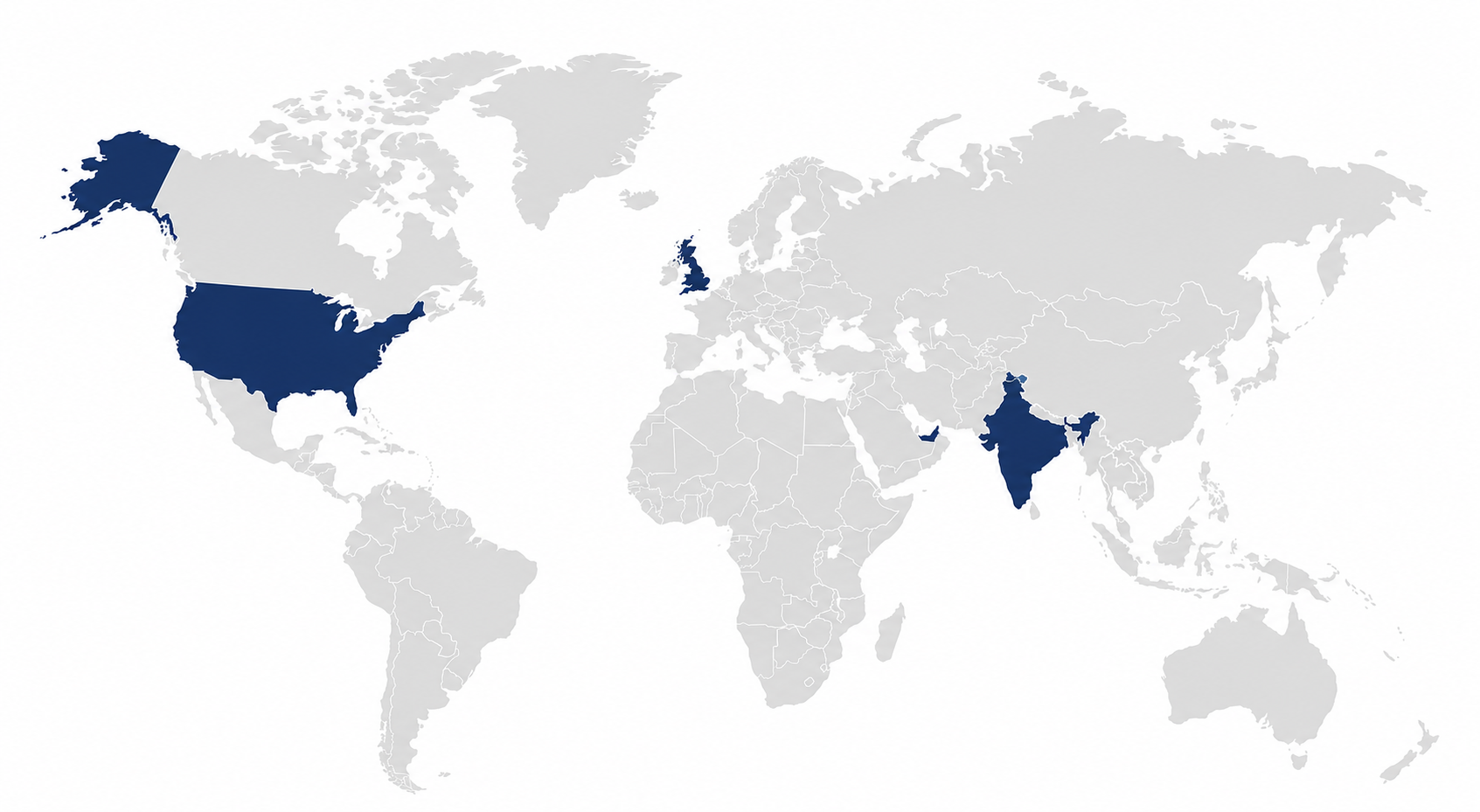 Qrestik global footprint — USA, UAE, UK, and India